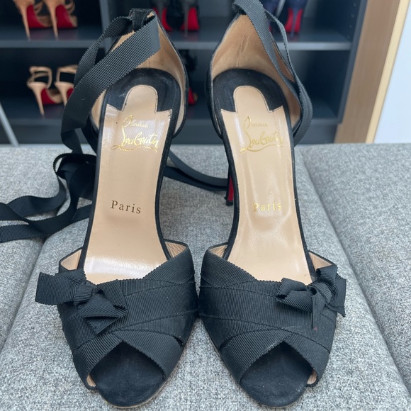 Christian Louboutin Christareva 100, Black Suede, EU38 (fits a US8) - Picture 3 of 8